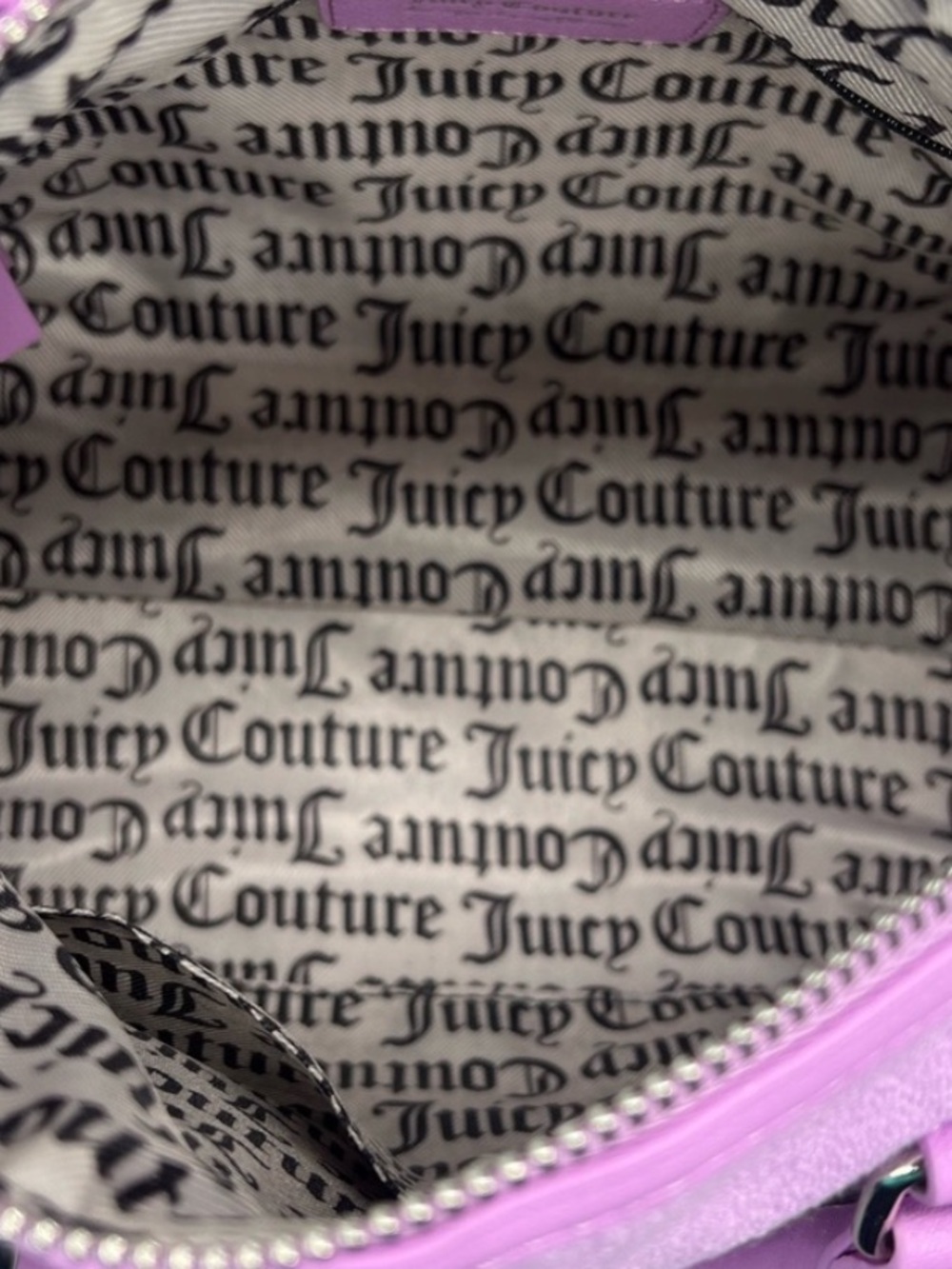Juicy Couture Lavender Suede Satchel with Heart Charm - Picture 9 of 9